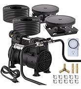 HQUA FS02 120V, 1/4HP, Large Pond Floating Fountain with FSL01 LED RGB Color-Changing Light Sets,...