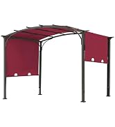 85''x 208'' Universal Doubleton Steel Pergola Replacement Cover for Pergola L-PG080PST, (Gray)