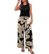 WIHOLL Two Piece Sets for Women Summer Outfits Cruise Travel Airport Beach Vacation Casual Wide L...