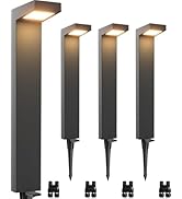 SUNVIE All-in-ONE Landscape Lighting Kit 6-Pack Anti-glare LED Pathway Lights, 2-Pack Spotlights,...