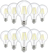 Sunco 16 Pack Vintage LED Edison Bulbs 60W Equivalent 8.5W 800LM Dimmable ST64 Filament 3000K War...