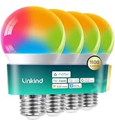 Linkind Matter Smart Bulbs, E12 Led Bulb Works with Alexa/Apple Home/Google Home, Smart Light Bul...