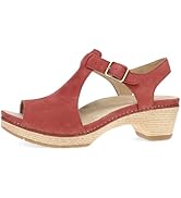 Dansko Laverne Peep-Toe Sandals for Women - T-Strap Design with Stain Resistant Nubuck Leathers
