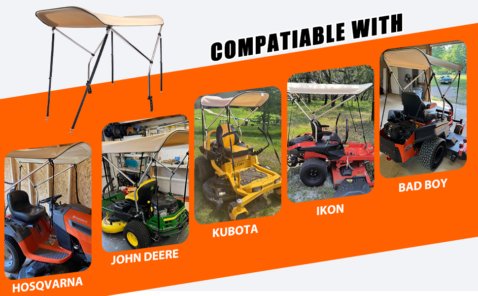 lawn mower shade canopy