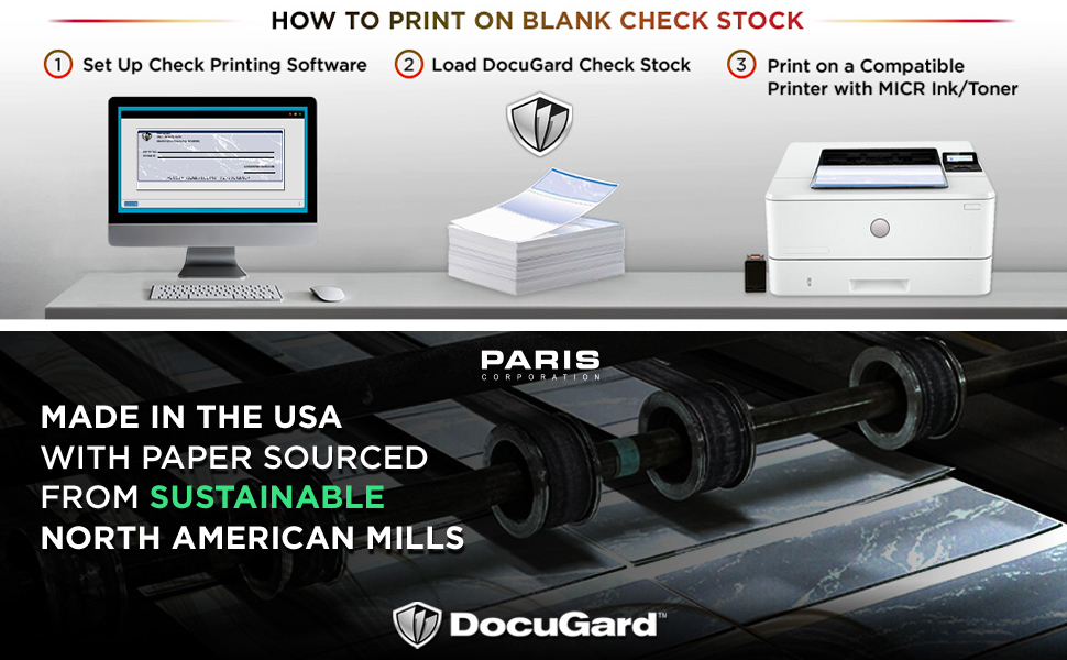 How to Print on Blank Check Stock Made in the USA with Sustainably Sourced Paper