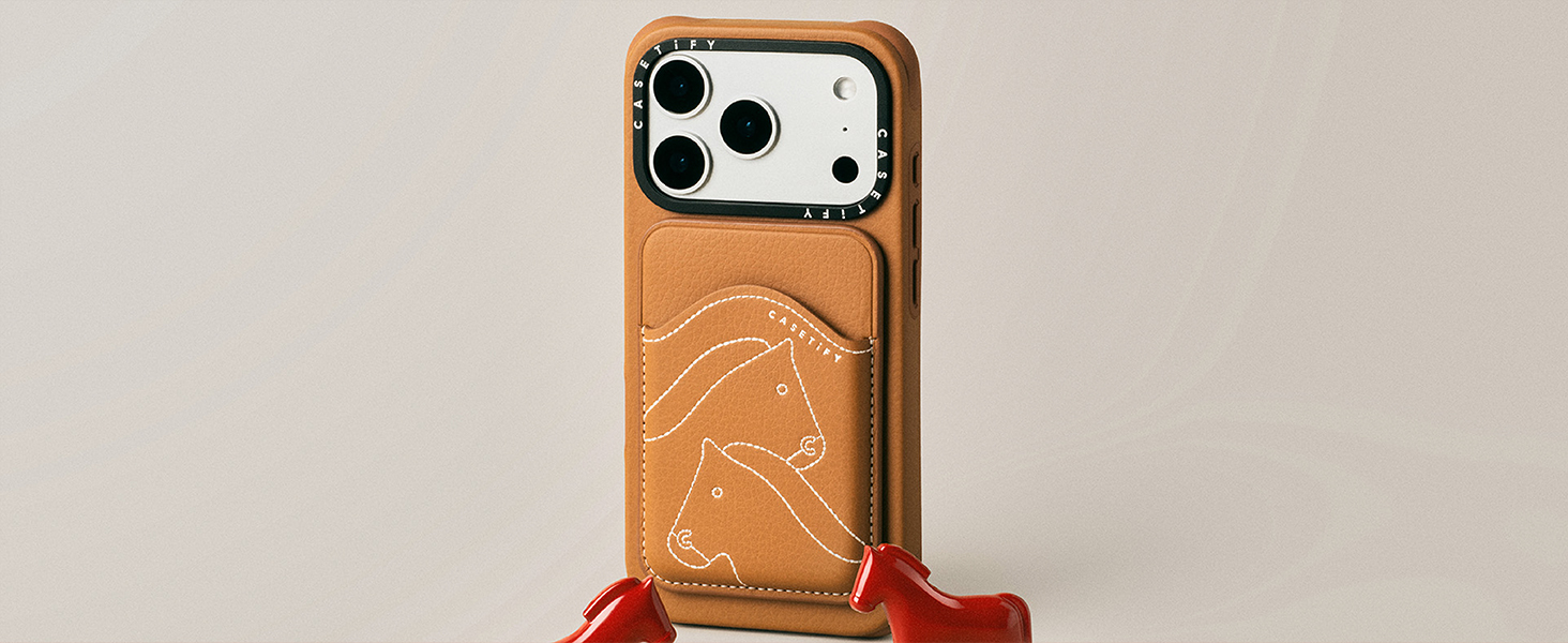 CASETiFY Snappy BioVeg Horse Wallet - Tan