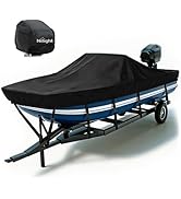 Nilight 800D Heavy Duty Boat Cover, Fits 14ft-16ft L (Beam Width up to 68in), Marine Grade Traile...