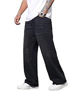 DFGIGT Men's Y2K Hip Hop Street Jeans Gothic Baggy Jeans Wide Leg Denim Pants