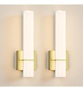 Aoceley 2-Pack Led Wall Sconces,18W 3000K Indoor Hardwired Dimmable Wall Light with Acrylic Lamps...