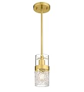 LMS 4-Light Brushed Nickel Island Chandelier Lights for Kitchen, Mid Century Pendant Light with H...