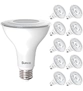 Sunco 6 Pack BR40 Light Bulb, LED Indoor Flood Light, Dimmable, 3000K Warm White, 1400 LM, E26 Ba...
