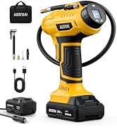 AstroAI AIRUN H Tire Inflator Portable Air Compressor,9.8Ft Cord-12VDC-Powered Auto Shut-Off,Fast...