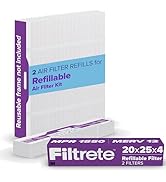 Filtrete 16x25x4 Refillable Air Filter replacement, MPR 1000, MERV 11, Allergen Defense, 2 Pack, ...