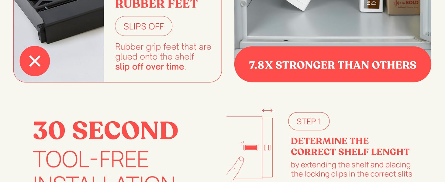 locker shelf feet