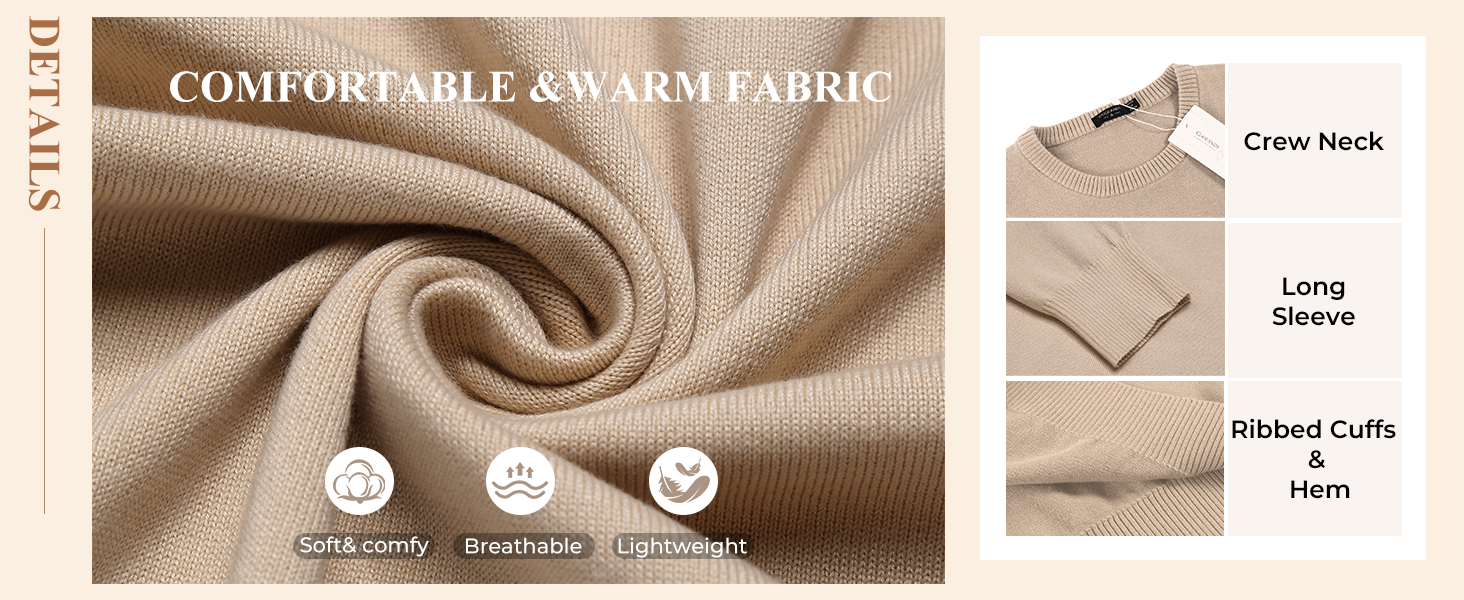 Crew Neck Sweater for Men--Details