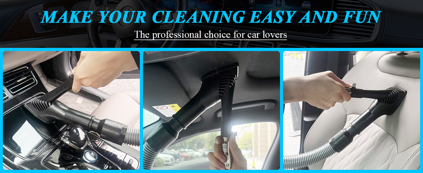 Car Cleaning Gun High Pressure Air Blow Gun with Suction Hood Detailing Interior Dryer Blower Gun