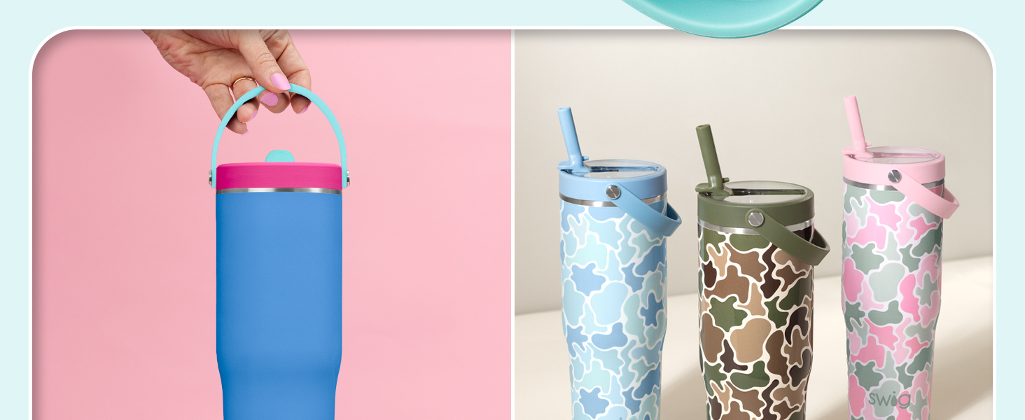 Aqua tumbler lid with ice and water