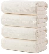 ecolook 4 Pack Microfiber Bath Towels, 31 x 63 inches Extra Large Bath Towel Set, Super Soft High...
