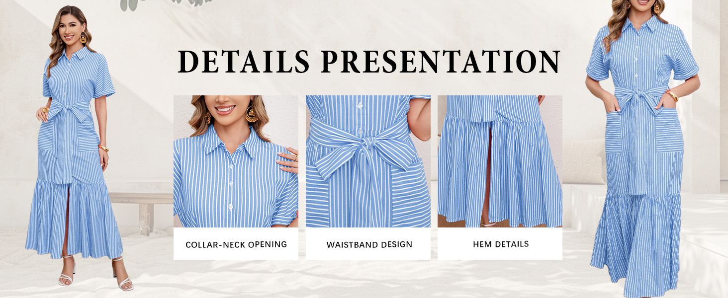 striped shirt dress