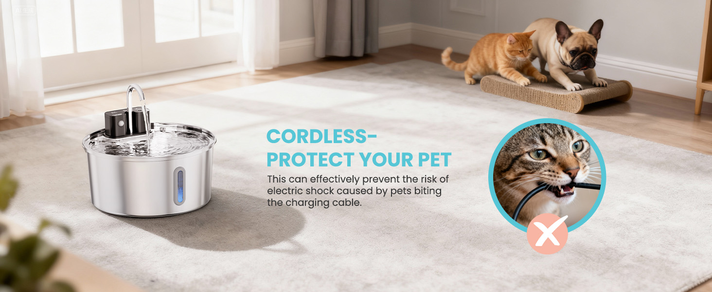 wireless pet water fountain