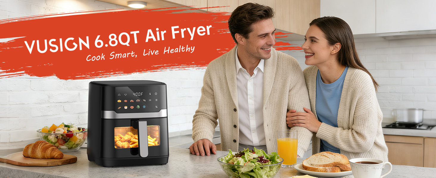 VUSIGN 6.8QT Air Fryer for Your Healthy Life
