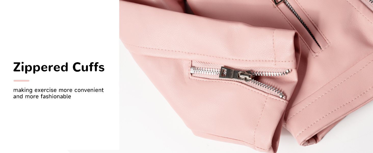 Both cuffs are designed with zippers, making exercise more convenient and more fashionable