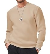 Dokotoo Men Men's Quarter Zip Sweatshirt Casual Long Sleeve Mock Neck Pullover Geometric Texture ...