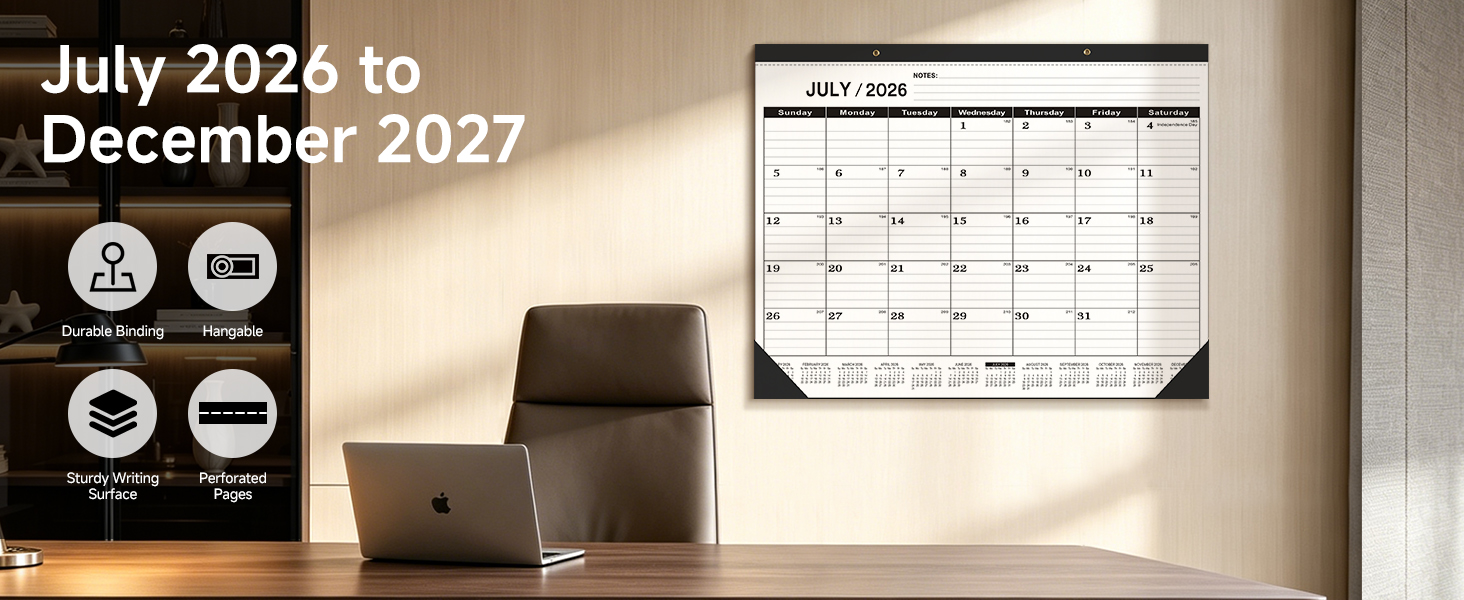 Desk Calendar 2026-2027