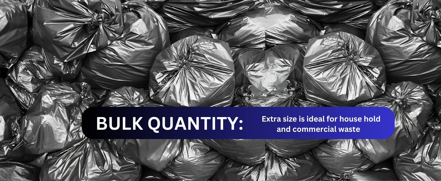 Large black trash bags and big trash bags for storage, moving, and bulk household supplies