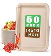 Gezond Compostable Small Paper Plates 6 Inch 125 Pack Dessert Plates Disposable Heavy-duty Made o...