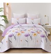 Dinjoy Boho Comforter Set Queen,Brown Gray Bedding Paisley Floral 7 Piece Bed in a Bag Reversible...