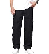 DFGIGT Men's Baggy Jeans Streetwear Sun and Moon Printed Ripped Denim Pants Wide Leg Distressed Y...