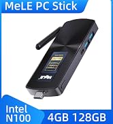 MeLE PCG02 Fanless Mini PC Stick NO OS, 12th N100 Celeron 8GB RAM 128GB Storage, 4266MHz LPDDR4x,...