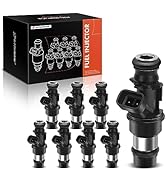 A-Premium 8Pcs Fuel Injectors Compatible with Chevy Silverado 1500 2500 3500, Tahoe, Suburban & G...