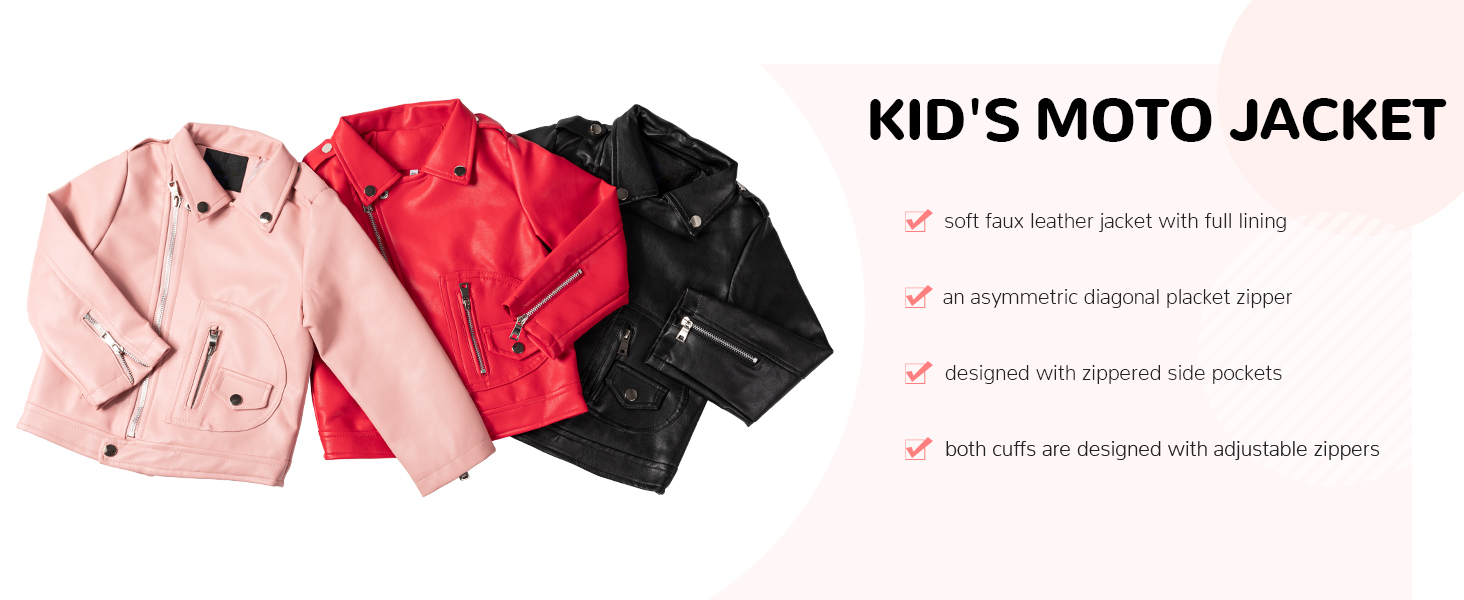 These kids biker jackets keep your kids warm and dry during windy or wet weather