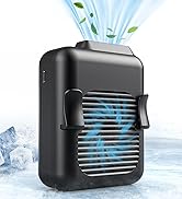 Koonie Waist Clip Fan Portable with Light, 10000mAh Rechargeable Hands-free Personal Body fan Las...