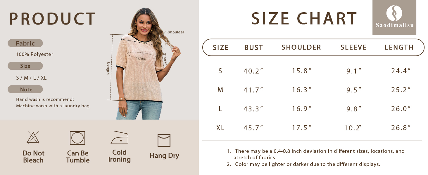 Women short sleeve sweater top