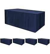 60 Inch Spandex Round Table Skirts ,Fitted Stretch Table Covers for Round 5 ft Table, Wrinkle-Fre...