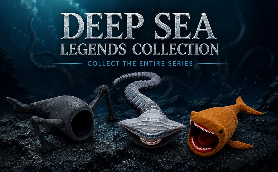 Articulated Deep Sea Creatures Fidget Toy,Sea Monster Toys, Sea Eater, Bloop, El Gran Maja