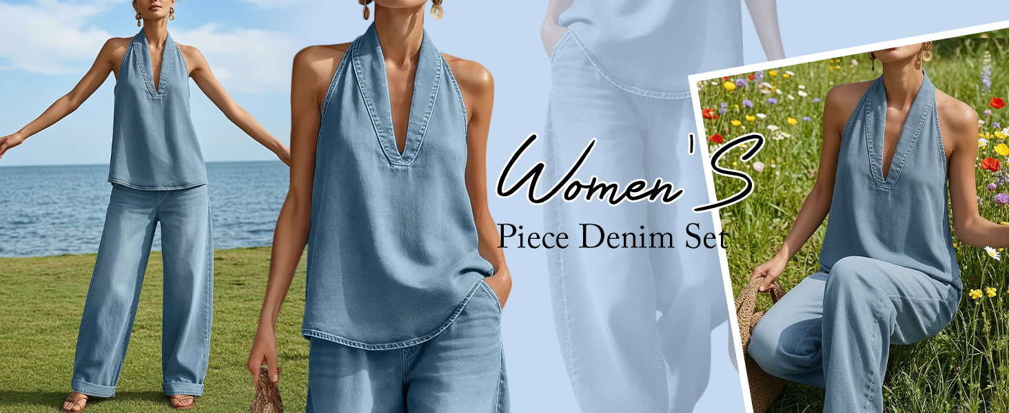 Women 2 Piece Denim Set