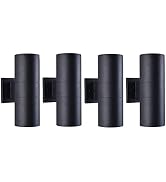 mirrea Modern Outdoor Porch Light Patio Light in 2 Lights Dusk to Dawn Photocell Sensor with Matt...