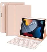 BLUTLOTUS for iPad 9th Generation Case with Keyboard 10.2 Inch - Backlit Wireless Detachable Foli...
