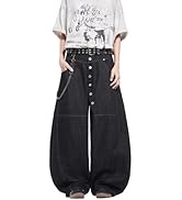 DFGIGT Men's Baggy Jeans Loose Fit Y2k Skater Denim Pants Straight Leg Hip Hop Trousers