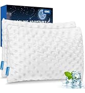 KUCEY Cooling Side Sleeper Pillow for Neck and Shoulder Pain, Luxury Shredded Memory Foam Curved ...