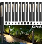 SUNVIE Low Voltage Landscape Lights 3W LED Pathway Lights Wired Aluminum Waterproof Outdoor Lands...