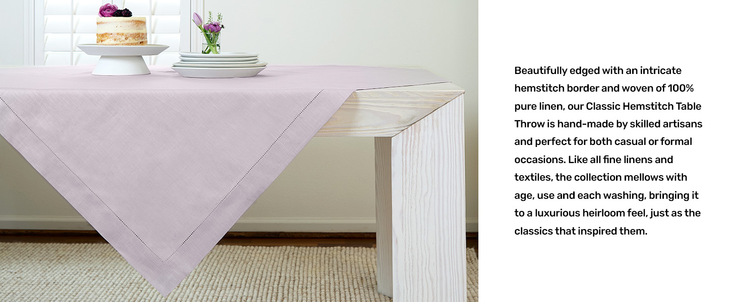 Classic Hemstitch Tablecloth