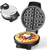 Waffle Cone Maker and Ice Cream Cone Maker with Cone Roller, 1000W Double Side Even Heating Thin ...