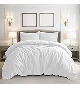 Pure Bedding Duvet Cover Queen Size - 3 Pieces Extra Soft Bedding Set, Includes 1 Duvet Cover 90x...