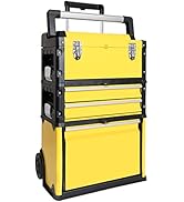 Torin 5-Drawer Rolling Tool Chest: Metal Tool Box with Wheels, Removable Top Tool Box, Liner, Adj...