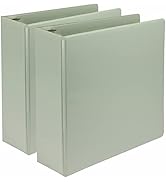 Samsill Plant Based Durable 2 Inch 3 Ring Binders, Made in The USA, Fashion Clear View Binders, U...